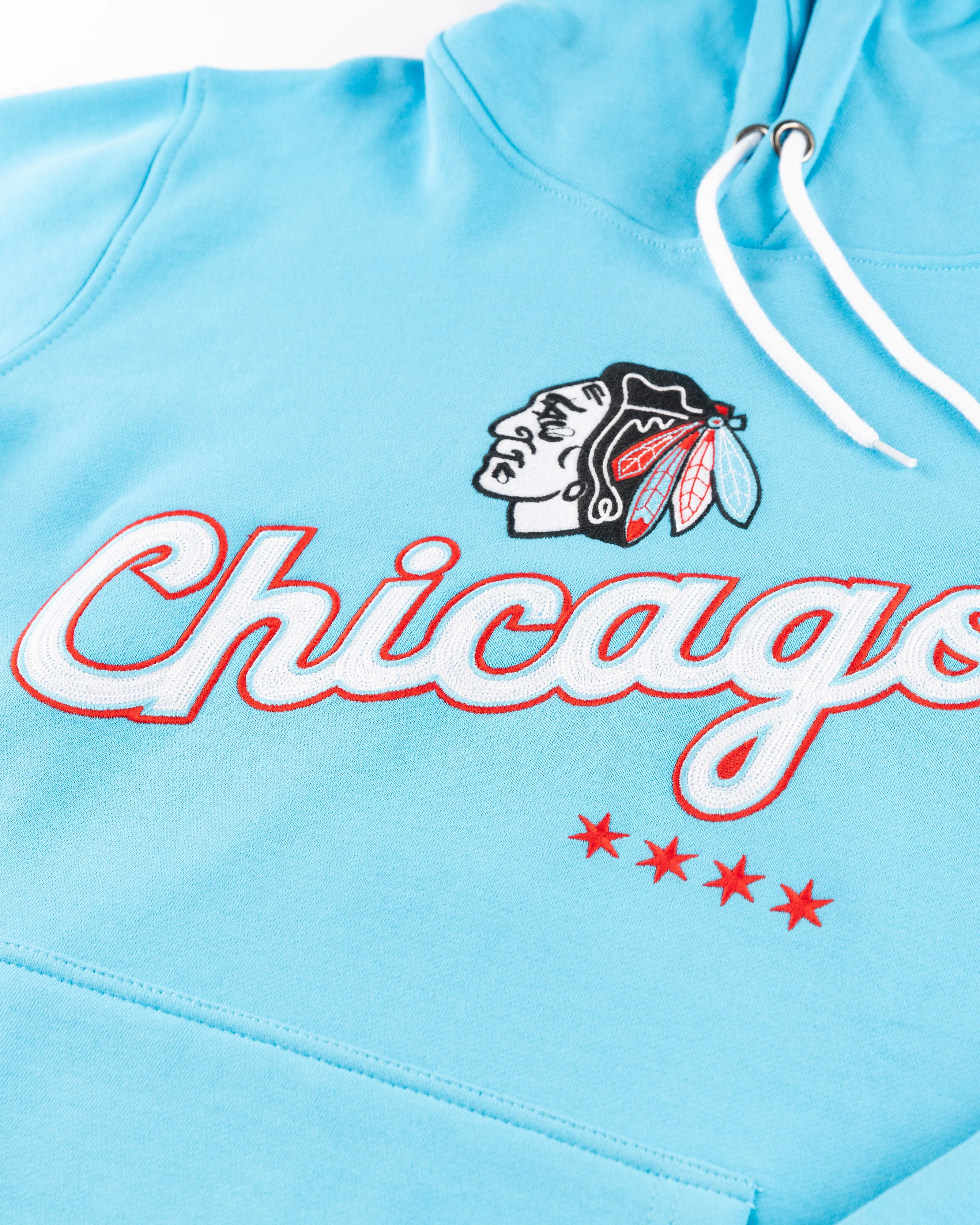 Four Stars Chicago Blackhawks Primary Script Hoodie - Image 3