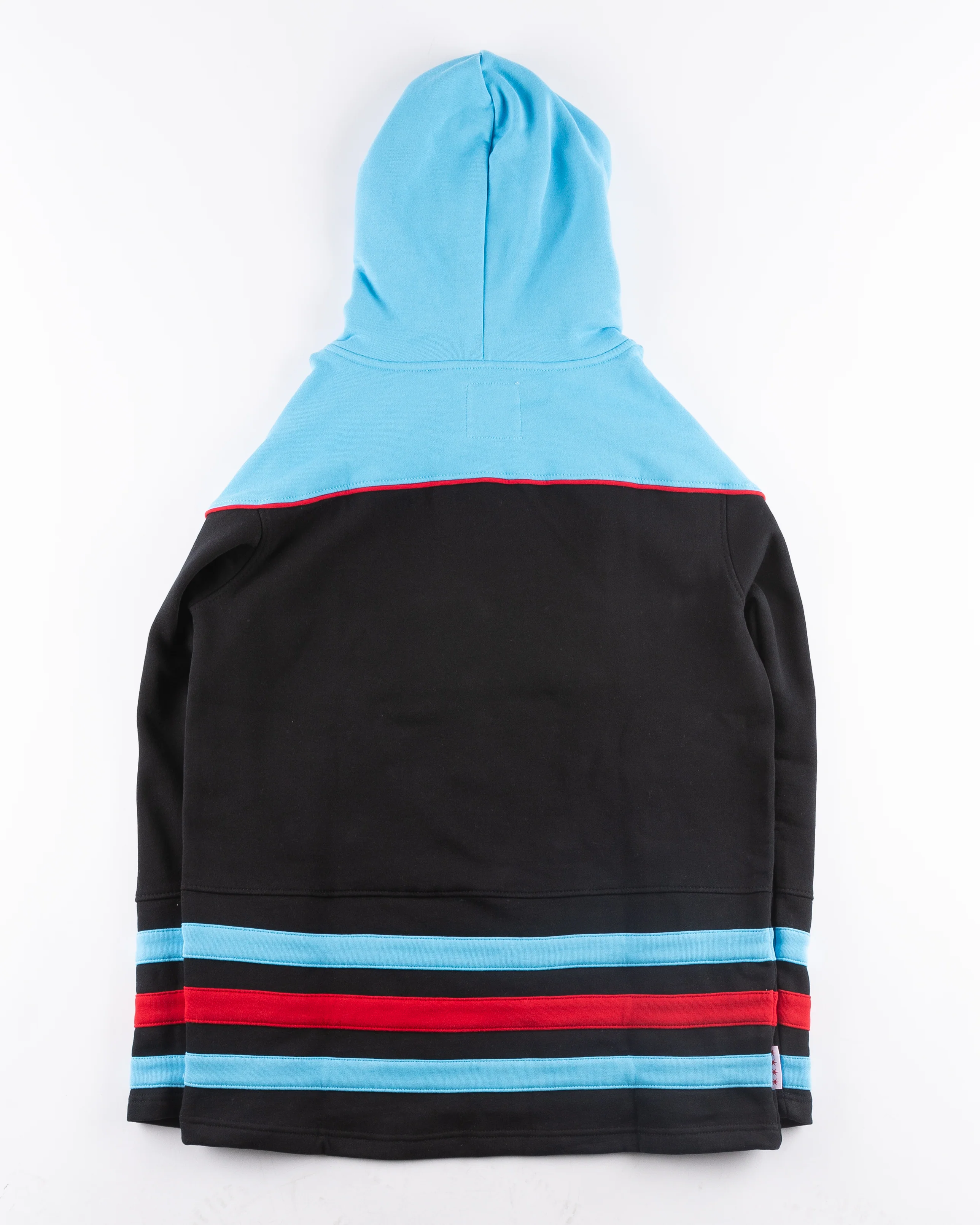 Four Stars Chicago Blackhawks Secondary Stripe Lace Up Jersey Hoodie - Image 6