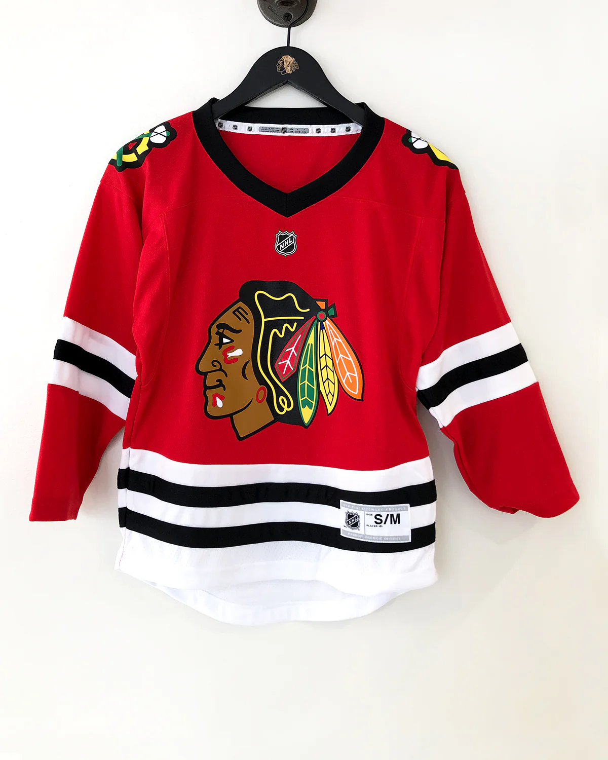 Youth Chicago Blackhawks Blank Home Replica Jersey - Image 5