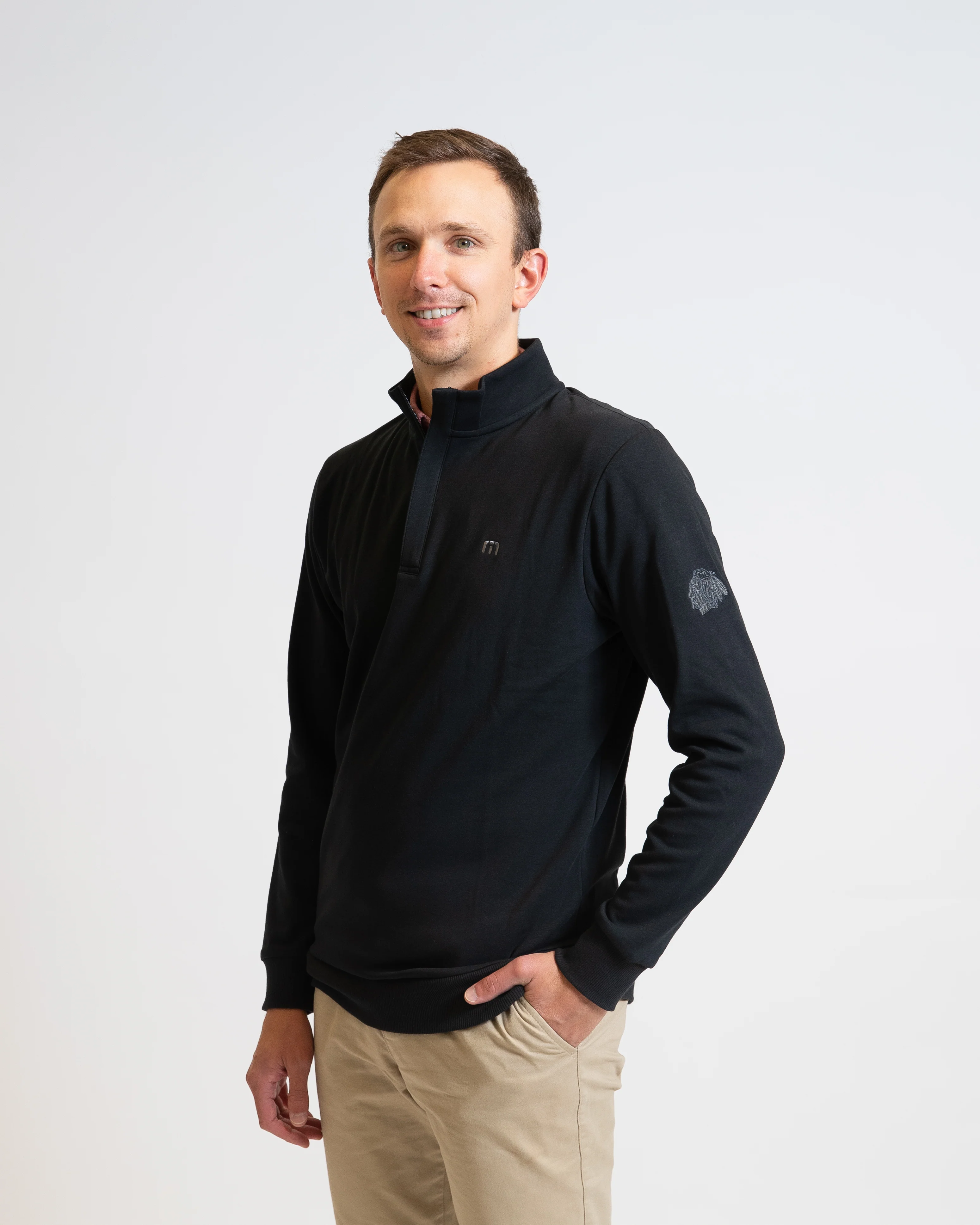 TravisMathew Chicago Blackhawks Cloud Quarter Zip - Image 3
