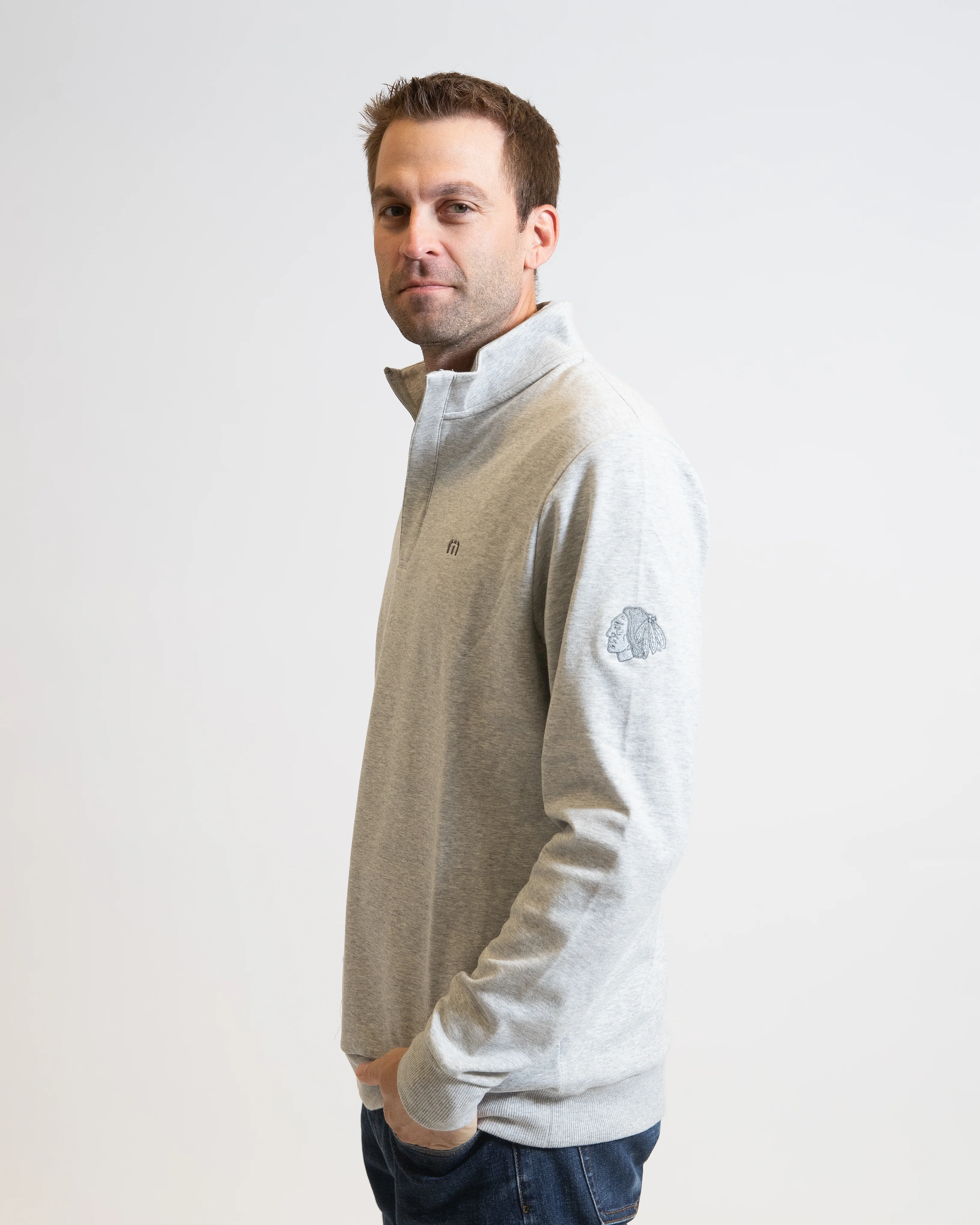 TravisMathew Chicago Blackhawks Cloud Quarter Zip - Image 3