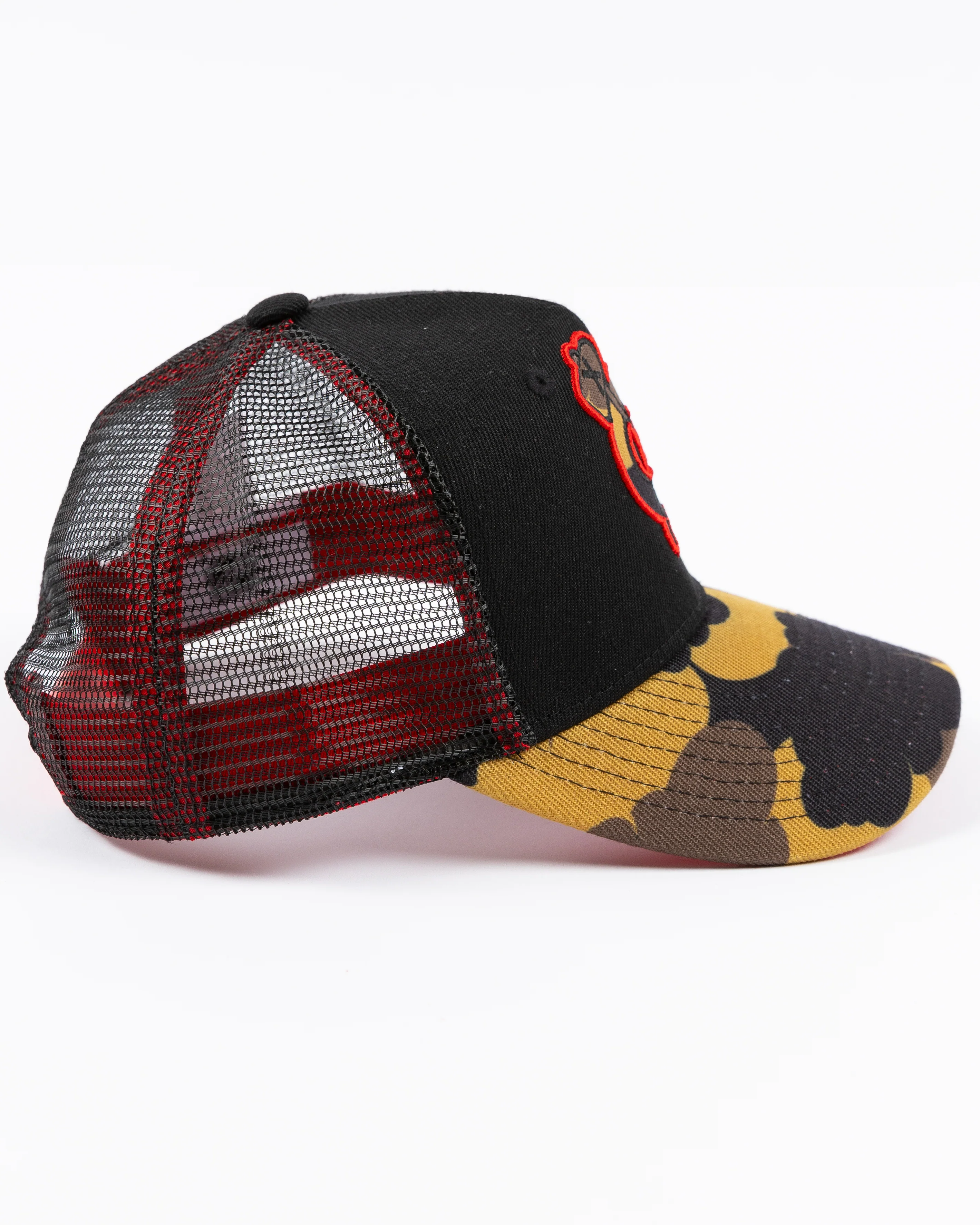 Youth Chicago Blackhawks Camo Mesh Back Trucker Cap - Image 5