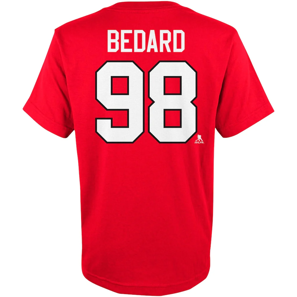 Outerstuff Connor Bedard Chicago Blackhawks Youth Player Tee - Image 3