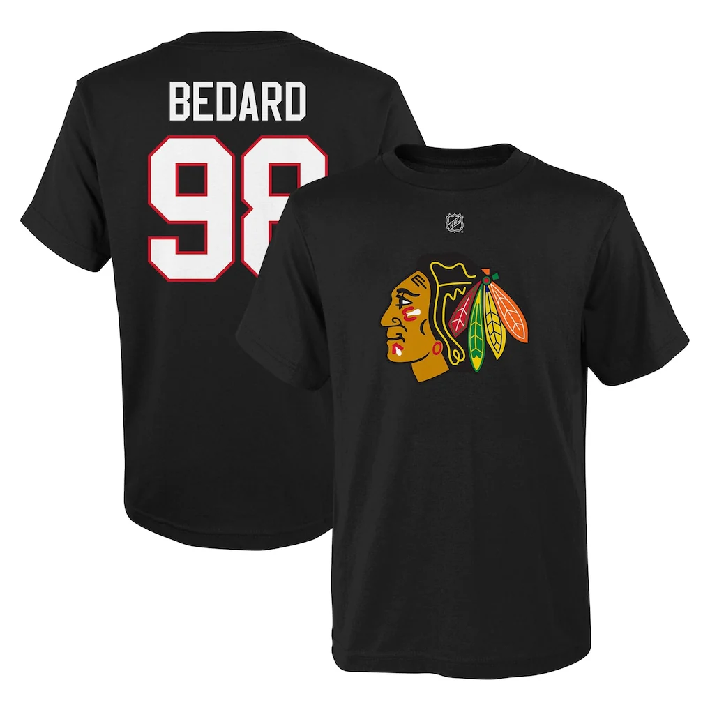 Outerstuff Connor Bedard Chicago Blackhawks Youth Player Tee - Image 4
